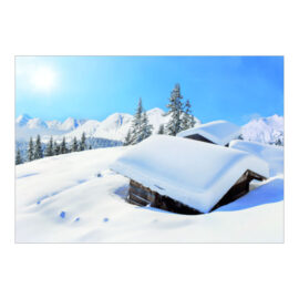1474_Alpina Weihnachtskarte Berghütten im Neuschnee