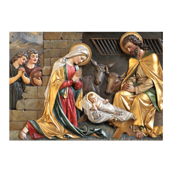 1542 Weihnachtskarte Sakralkarte Geburt Christi
