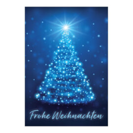 Weihnachtskarte ALPINA_1549 Weihnachtskarte Baum mit Lichtpunkten geformt