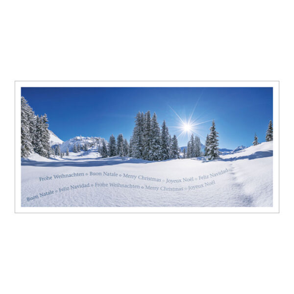 Alpina_1567 Weihnachtskarte unberührte Schneelandschaft