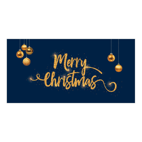Alpina_1578_PK3 Weihnachtskarte «Merry Christmas» mit Goldkugeln