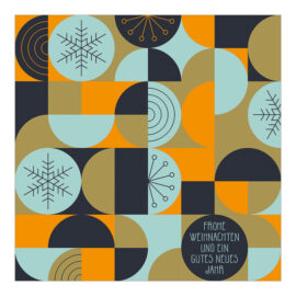 CH-100721 Weihnachtskarte Design «Weihnachtszauber» Blau-Orange-Gold deutsch CH-100721 Weihnachtskarte Design «Weihnachtszauber» Blau-Orange-Gold deutsch