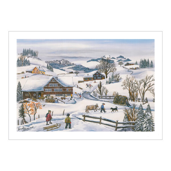 CH-10321 Weihnachtskarte «Kalter Wintermorgen im Appenzell»