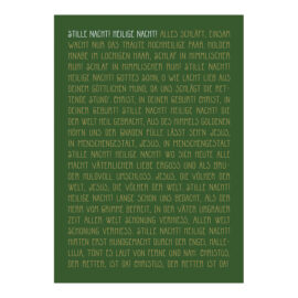 CH-200221 «Stille Nacht! Heilige Nacht» Weihnachtsliederkarte Grün