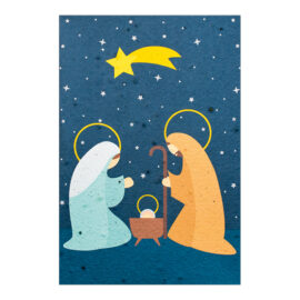 CH-2921 Nachhaltige Weihnachtskarte «Krippe mit Maria und Josef»