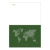 CH-300321 Weihnachtskarte «Weltkarte» Grün aufgeklappt