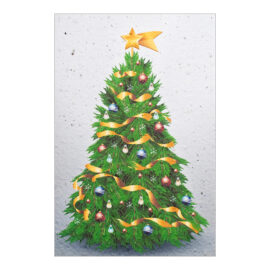 CH-3021 Nachhaltige Weihnachtskarte «Geschmückter Tannenbaum»