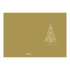CH-400121 Weihnachtskarte «Tannenkreis» in Weiss und Gold aufgeklappt