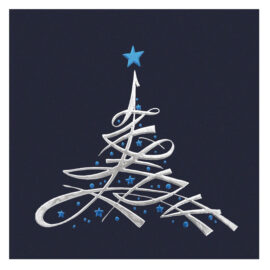 CH-5617_weihnachtskarte-modern Weihnachtskarte mit abstraktem Weihnachtsbaum und Stern