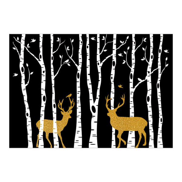 CH_6418 Weihnachtskarte 2 Hirsche im Wald