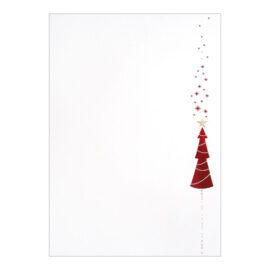 CH_6916 Weihnachtsbriefpapier Weihnachtsbaum mit Sternenbanner