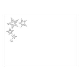 CH_8216 Weihnachtscouvert 5 silberne Sterne