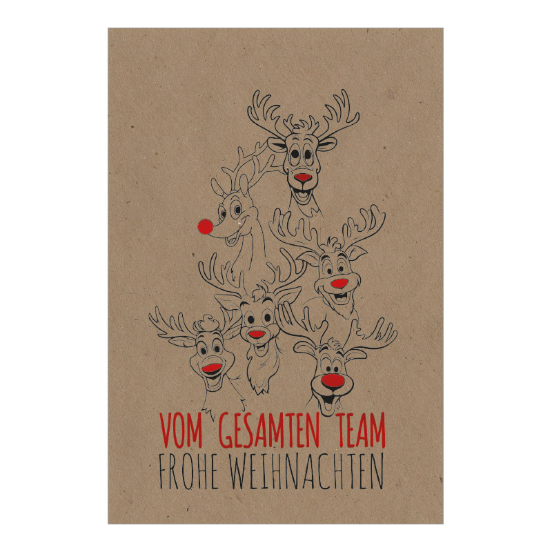 CH-7024 Rotnasen Rentiere Team Frohe Weihnachten