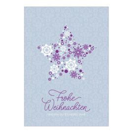 CH-21025 Weihnachtskarte «Weihnachtsstern im Stern flieder»