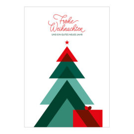 CH-21525 Weihnachtskarte «Weihnachtsbaum gestapelt»
