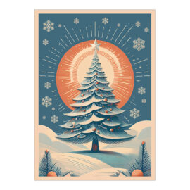 CH-21725 Weihnachtskarte «Weihnachtsbaum Retro»