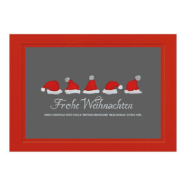 CH-4025 Weihnachtskarte «5 Weihnachtsmützen»