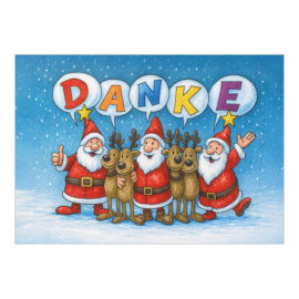 CH-4325 Weihnachtskarte «3 Weihnachtsmänner mit Rentierkumpels»