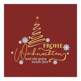 CH-5025 Weihnachtskarte «Schneekristalle mit Weihnachtsbaum»