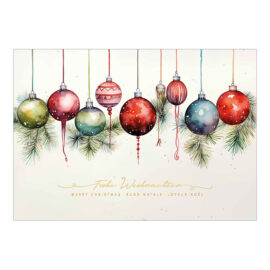 CH-5425 Weihnachtskarte «9 farbige Weihnachtskugeln»