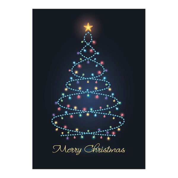 CH-5625 Weihnachtskarte «Lichterkette Weihnachtsbaum»