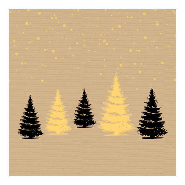 CH-6625 Weihnachtskarte «Goldener Schneefall»