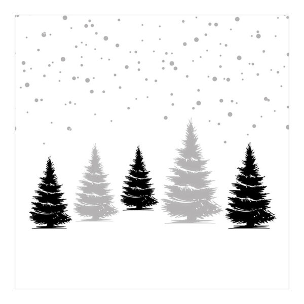 CH-6725 Weihnachtskarte «Silberner Schneefall»