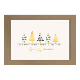CH-6925 Weihnachtskarte «Baumreihe Varieté»