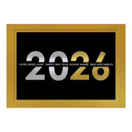 CH-7925 Weihnachtskarte «Jahreszahl 2026 in Silber und Gold»