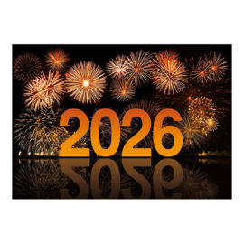 CH-8325 Weihnachtskarte «Jahreszahl 2026 mit Feuerwerk»