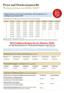 Weihnachtskarten Bestellformular 2026-2027