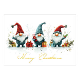 CH-12626_970-8771 Weihnachtskarte Festlich «Drei Wichtel mit Geschenken» CH-12626_970-8771 Weihnachtskarte Festlich «Drei Wichtel mit Geschenken»