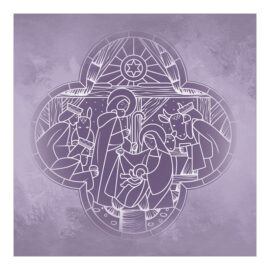 CH-12826A Weihnachtskarte Sakral «Krippe mit Jesuskind, Maria und Josef sowie die Drei Könige in Violett» CH-12826A Weihnachtskarte Sakral «Krippe mit Jesuskind, Maria und Josef sowie die Drei Könige in Violett»
