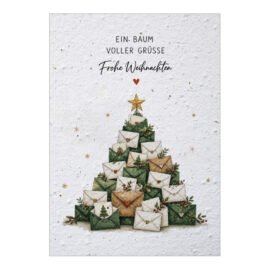 CH-3226 Nachhaltige Weihnachtskarte «Weihnachtsbaum voller Grüsse»