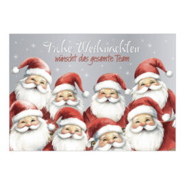 CH-6626_970-8772 Weihnachtskarte Business «Acht fröhliche Weihnachtsmänner» CH-6626_970-8772 Weihnachtskarte Business «Acht fröhliche Weihnachtsmänner»