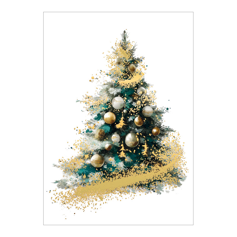 CH-9326_970-8800 Weihnachtskarte Exklusiv «Weihnachtlich geschmückter Weihnachtsbaum»